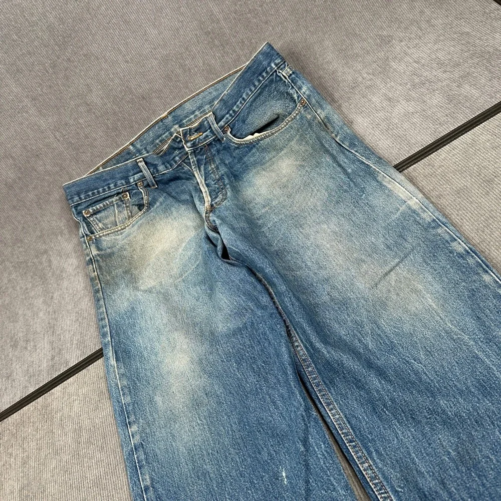 Levis 501 Original Fit Jeans Mens 38x30 Medium Wash Straight Leg Denim Blue